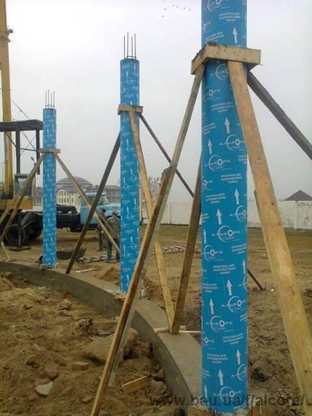 Опалубка для колонн 100мм, 152мм,200мм, 225мм, 315мм, 358мм, 406мм, 450мм, 500мм, 600мм